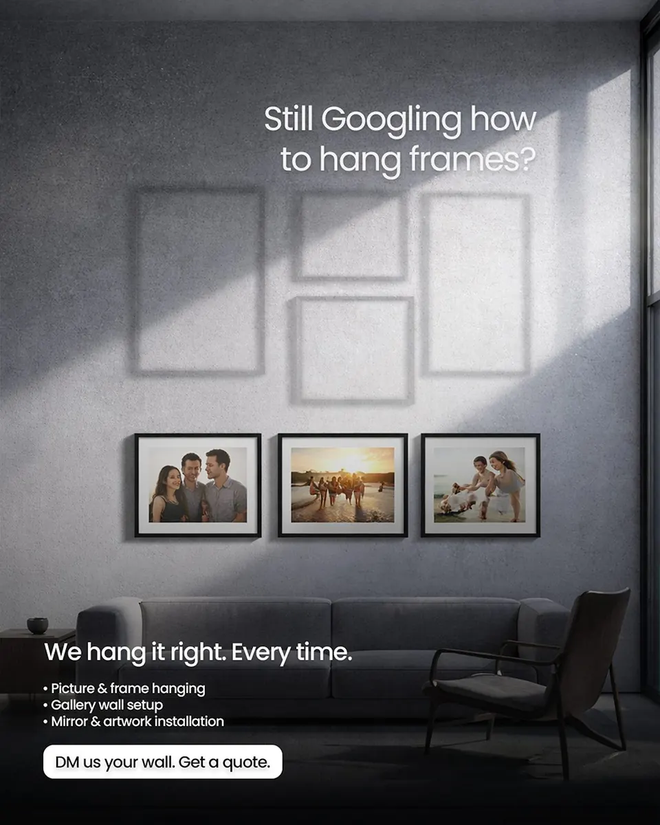 Picture hanging ad