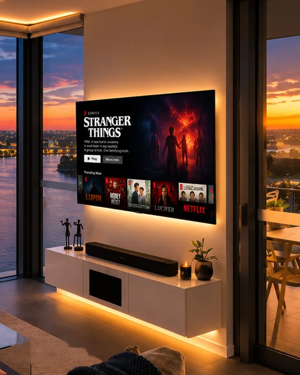 Finished TV install ad