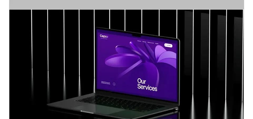 Capxa website on a laptop