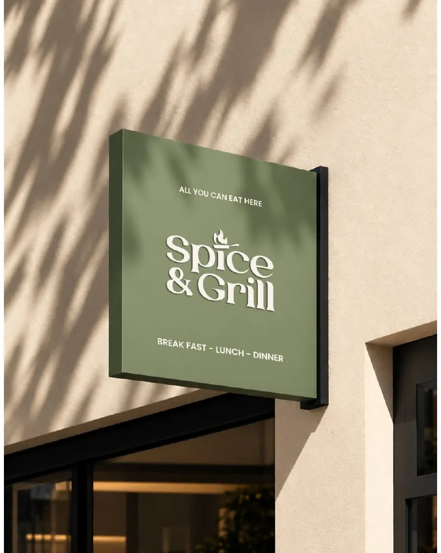 Spice and Grill sign