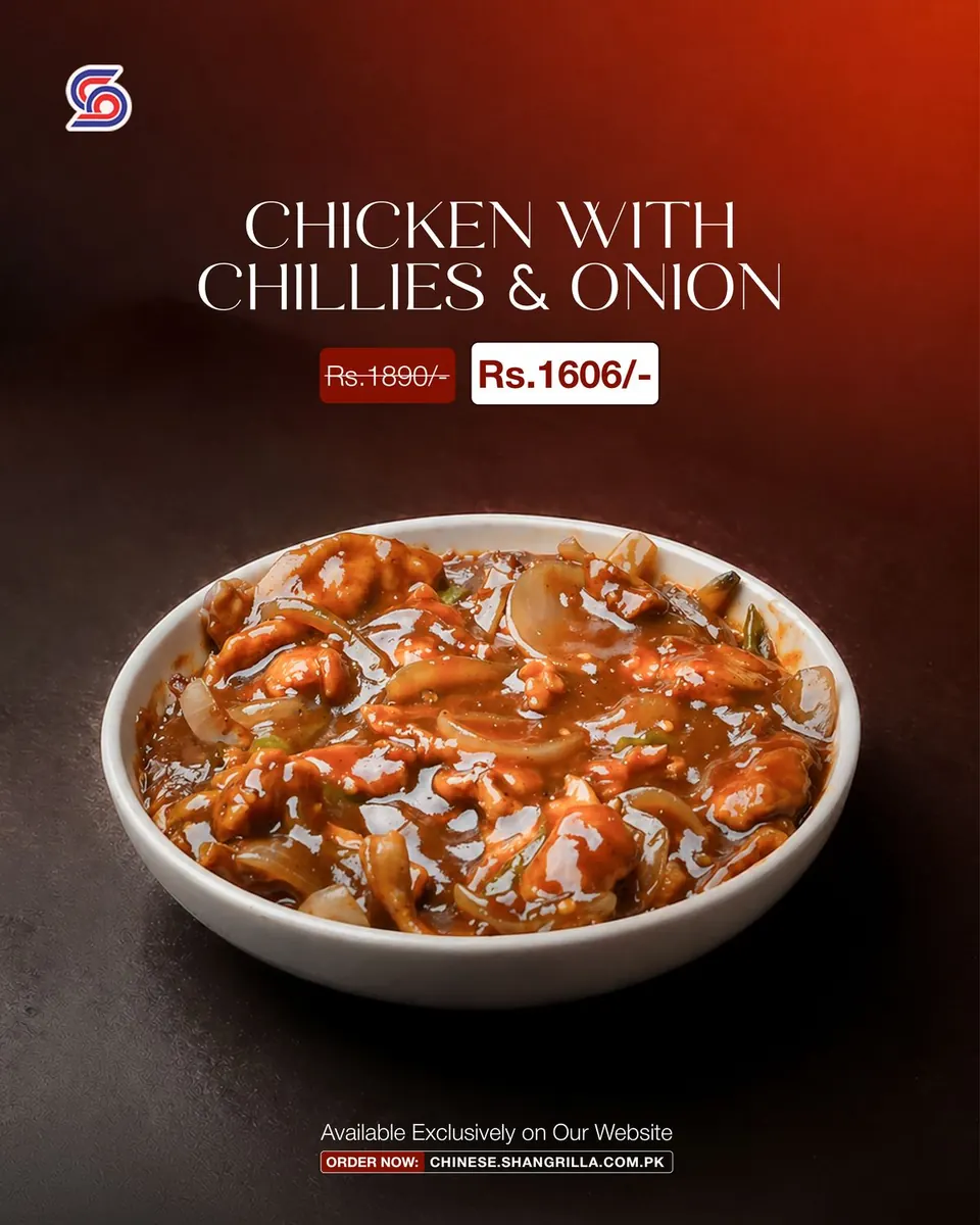 Chicken with chillies and onion