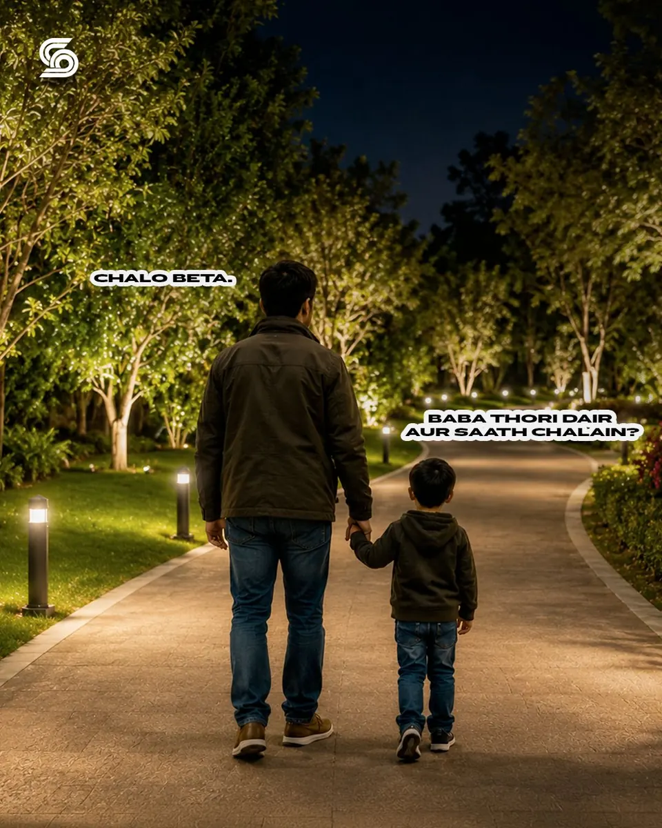 The garden at night