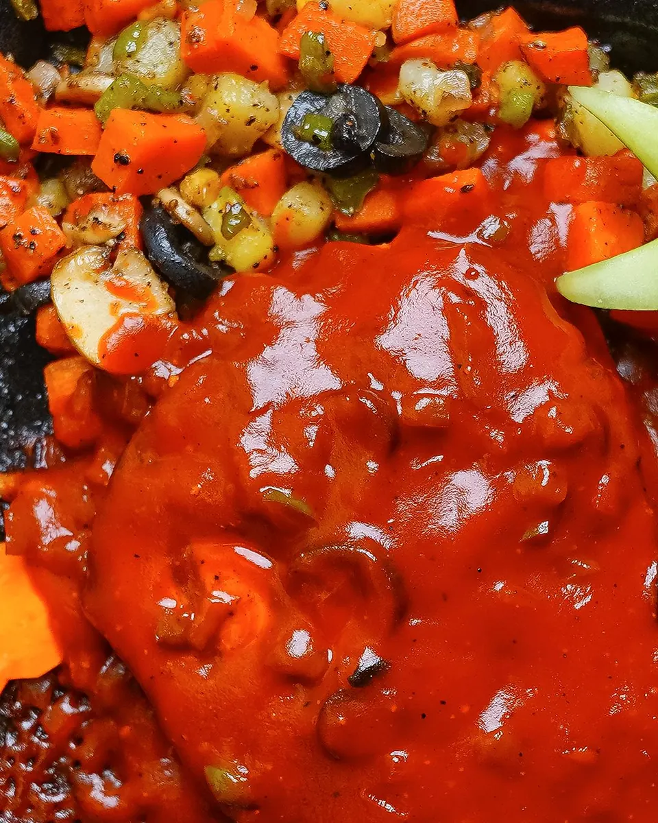 Chicken steak in sauce