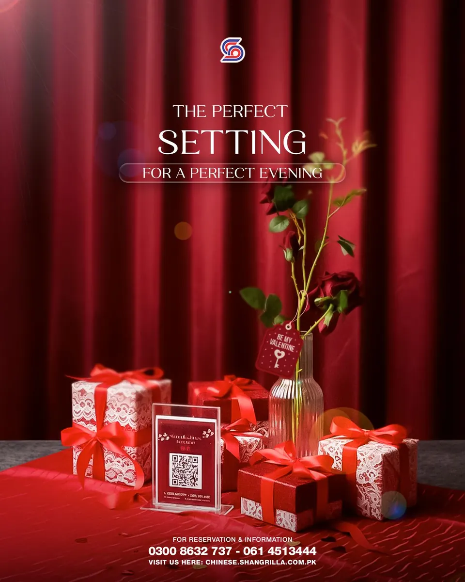 Dinner setting with roses