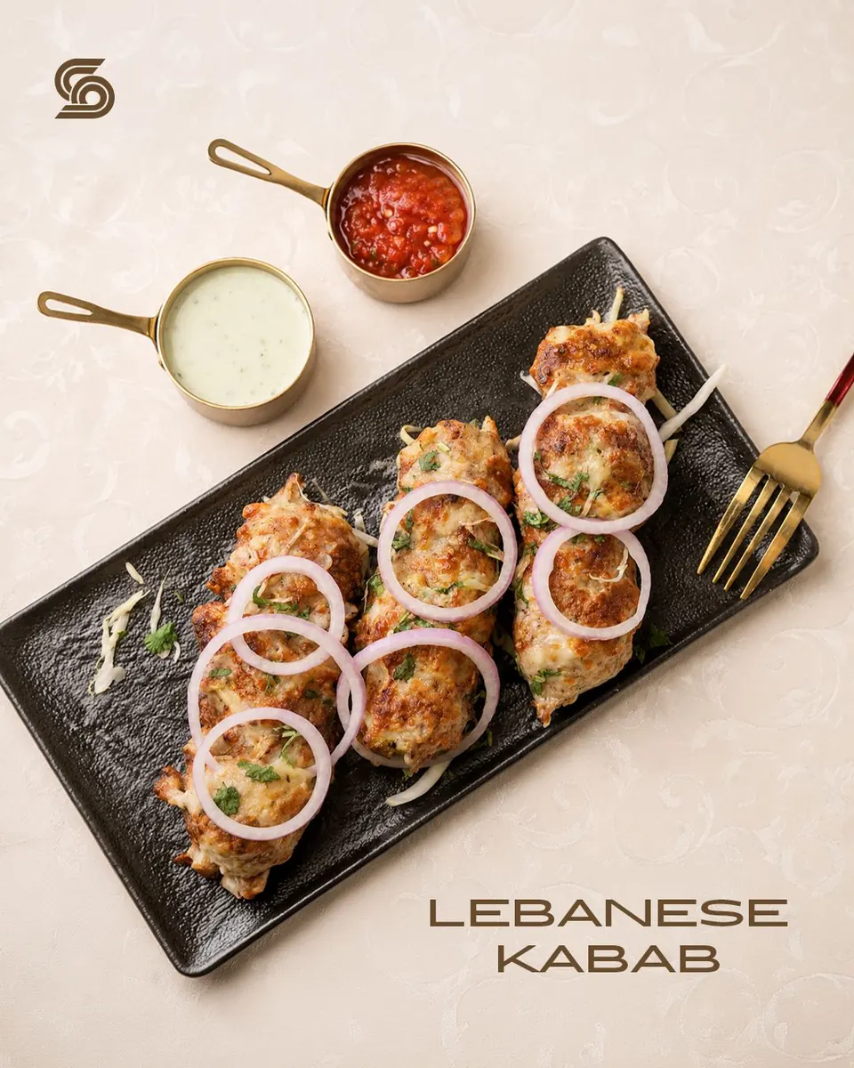Lebanese kabab on slate